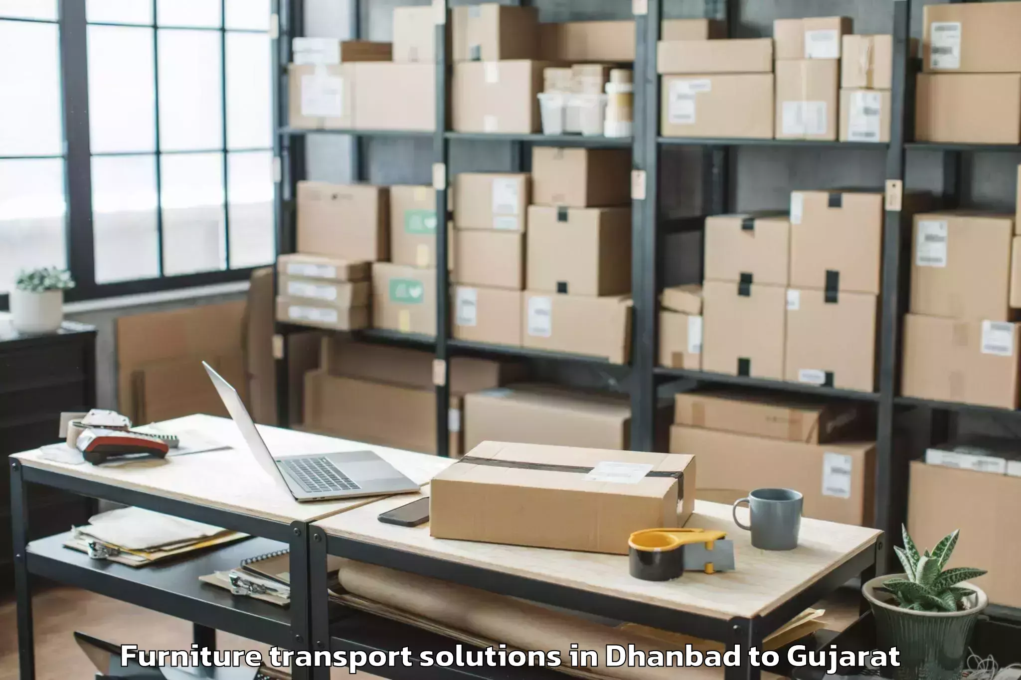 Affordable Dhanbad to Talod Furniture Transport Solutions